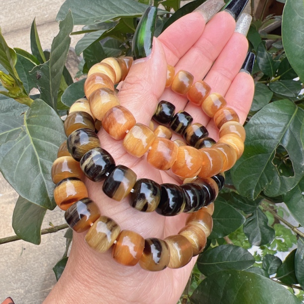 非金属皮质手链 高贵羊桶珠手串国风原作手串个性简约新中式首饰