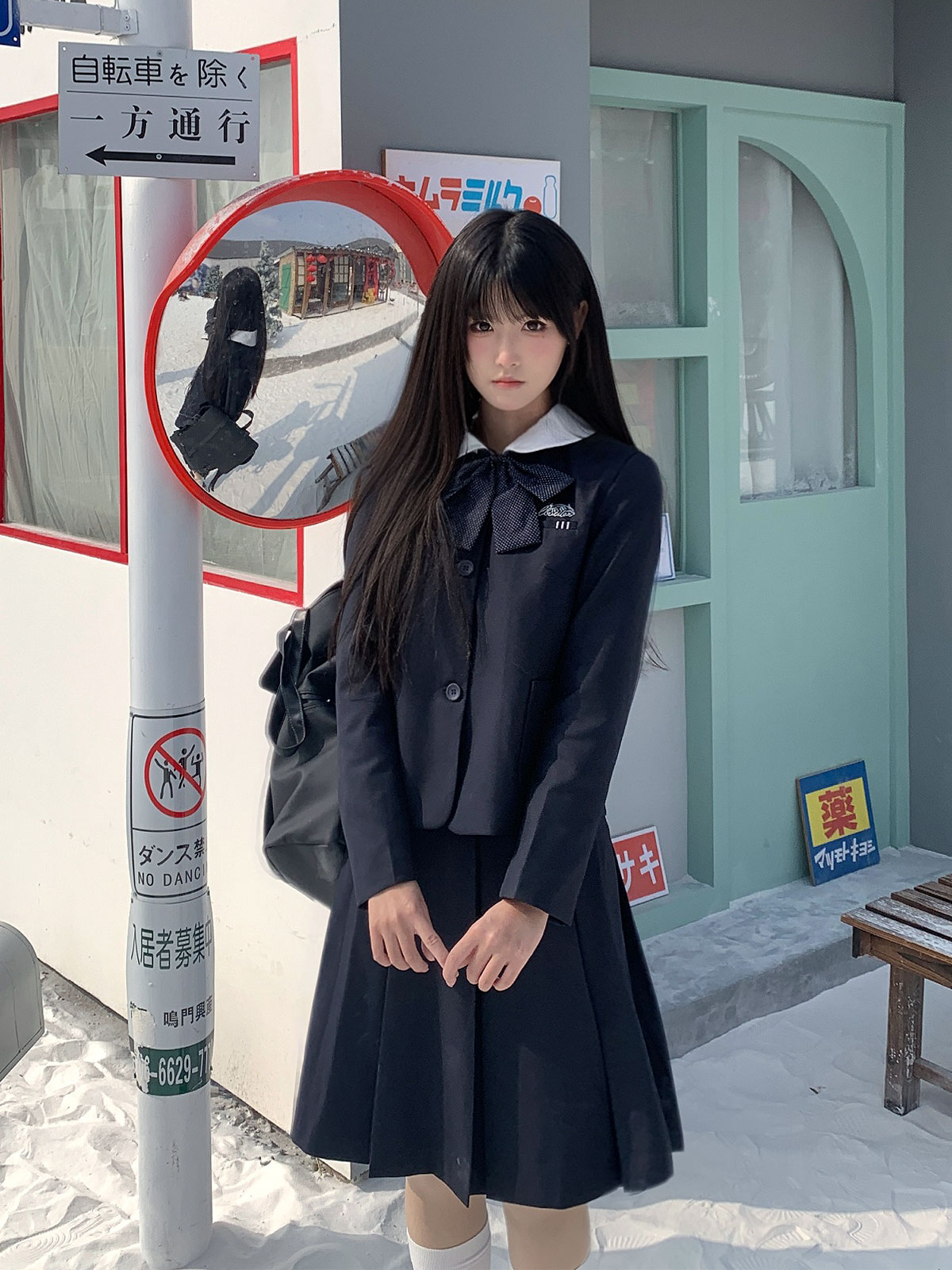 【喵铃少女】莓喵jk原创西服jk制服套装春秋圆领西装学院风日系浓绀