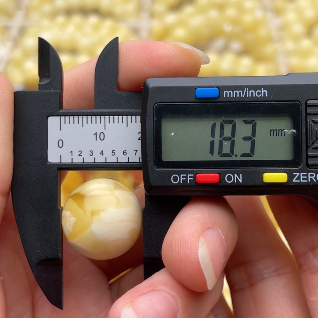 裸石琥珀未镶嵌临****理蜜蜡圆珠微瑕鸽