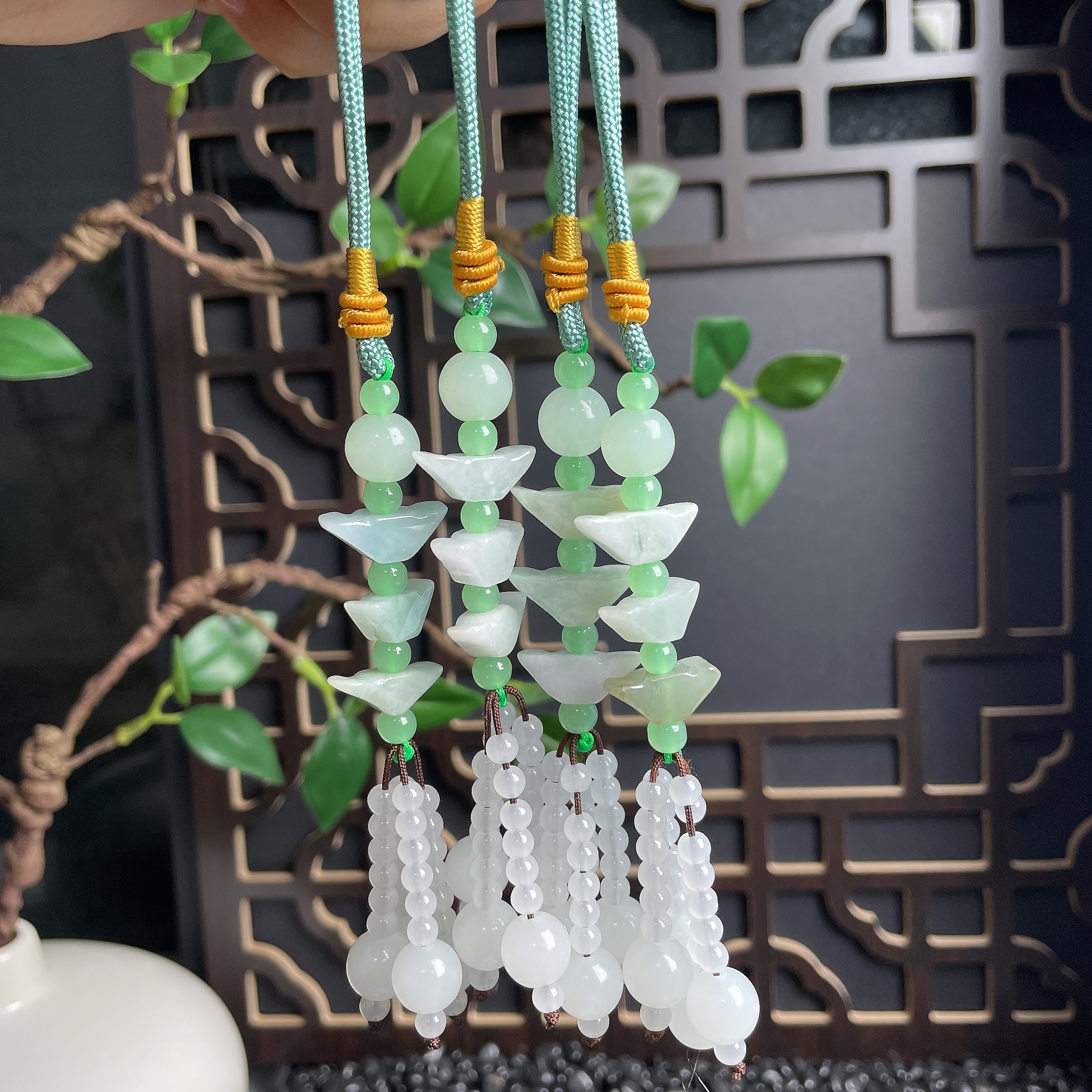 天然缅甸A货翡翠元宝挂件/多样性发一件
