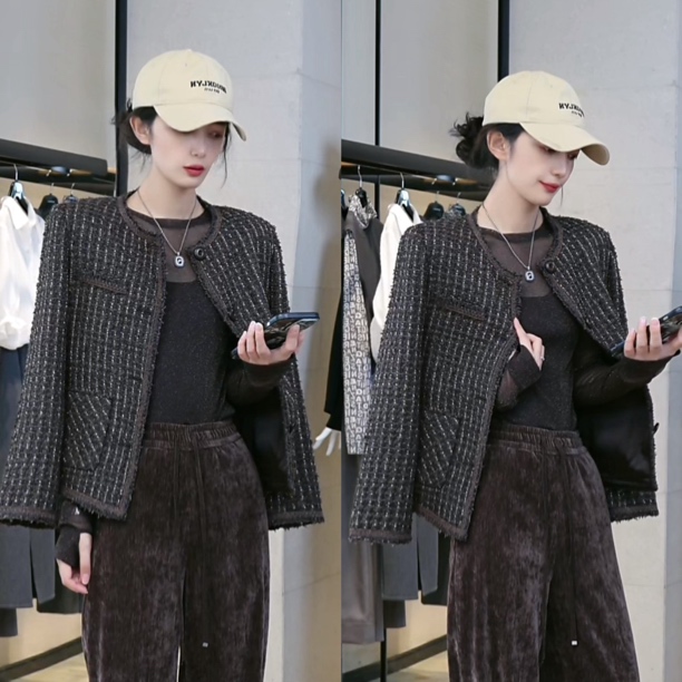 GIRDEAR/哥弟【晚宴流光】秋冬轻奢气质小香风长袖短款外套140042