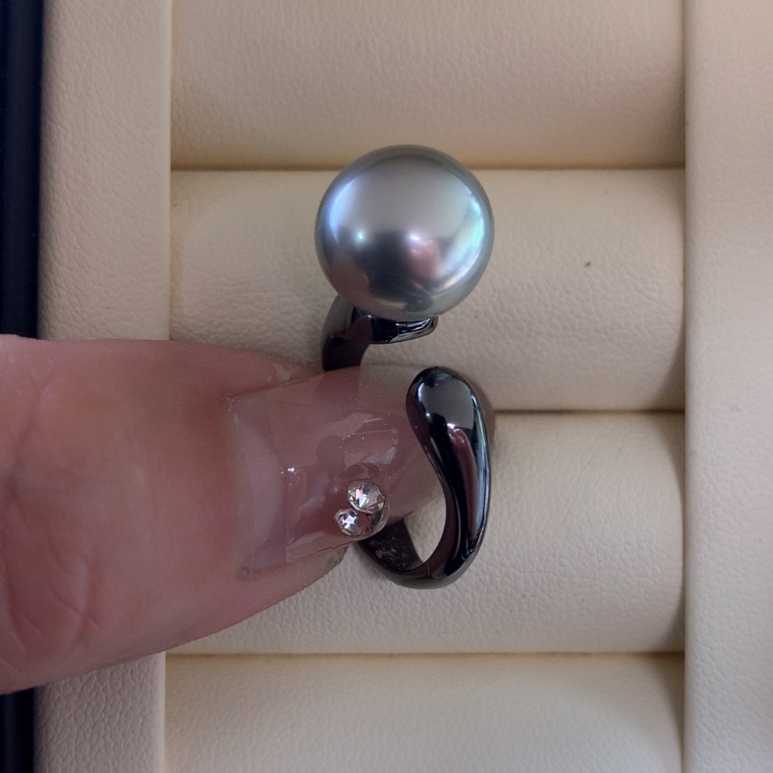 海水珍珠戒指银S925镶嵌