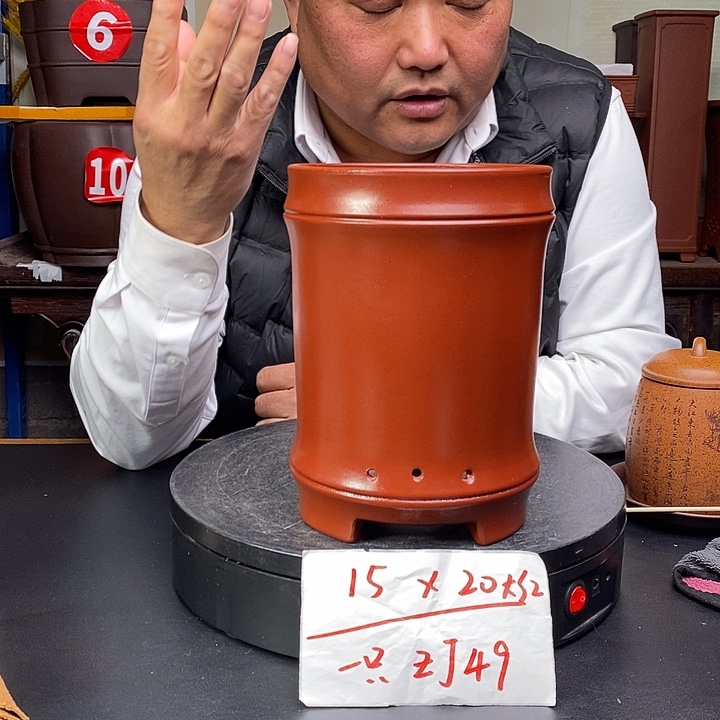 紫砂花盆货号一只ZJ49