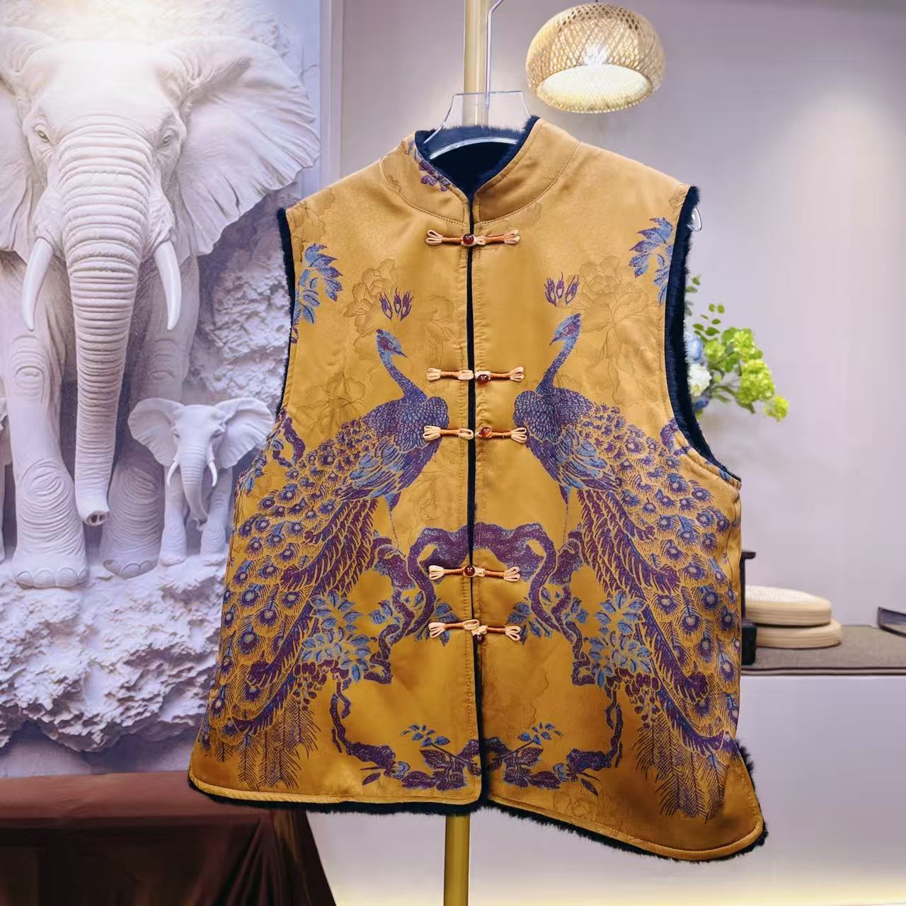 【芊泽】冬季新款加厚水洗毛气质宽松马甲A-2076-SWT