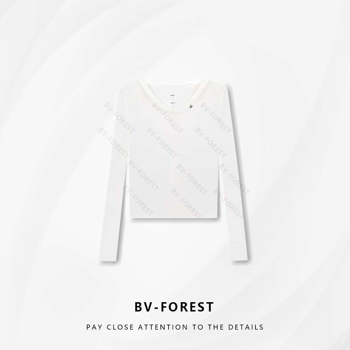 BV-FOREST“U领长袖”秋季打底薄款长袖T恤印花休闲打底衫BV-T0601