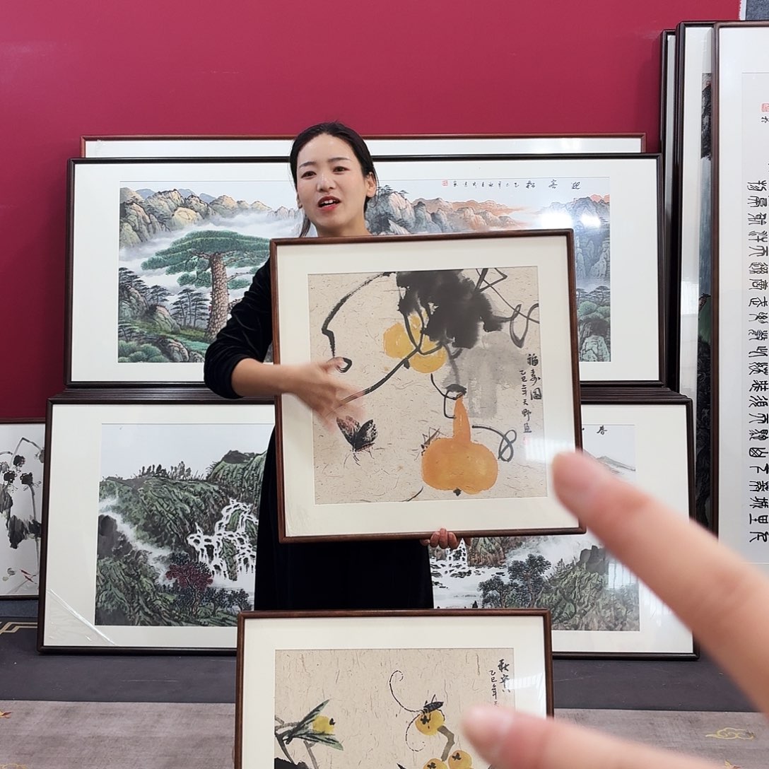 国画手绘作品60-60尺寸