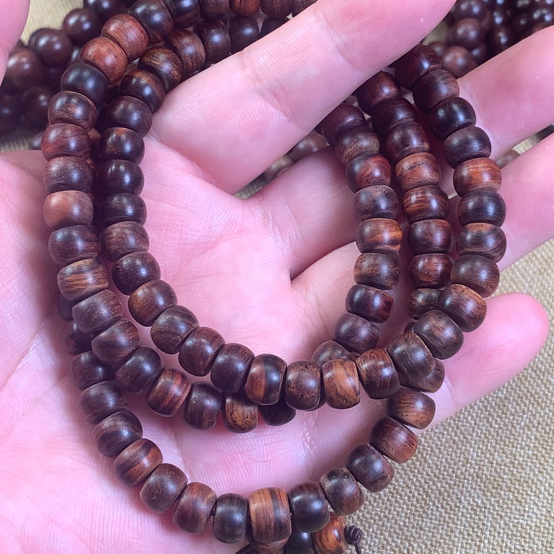 手串/手链黄花梨/降香黄檀越黄6*8*108无胶无腊