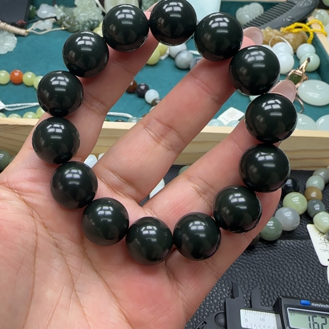 和田玉未镶嵌手链16