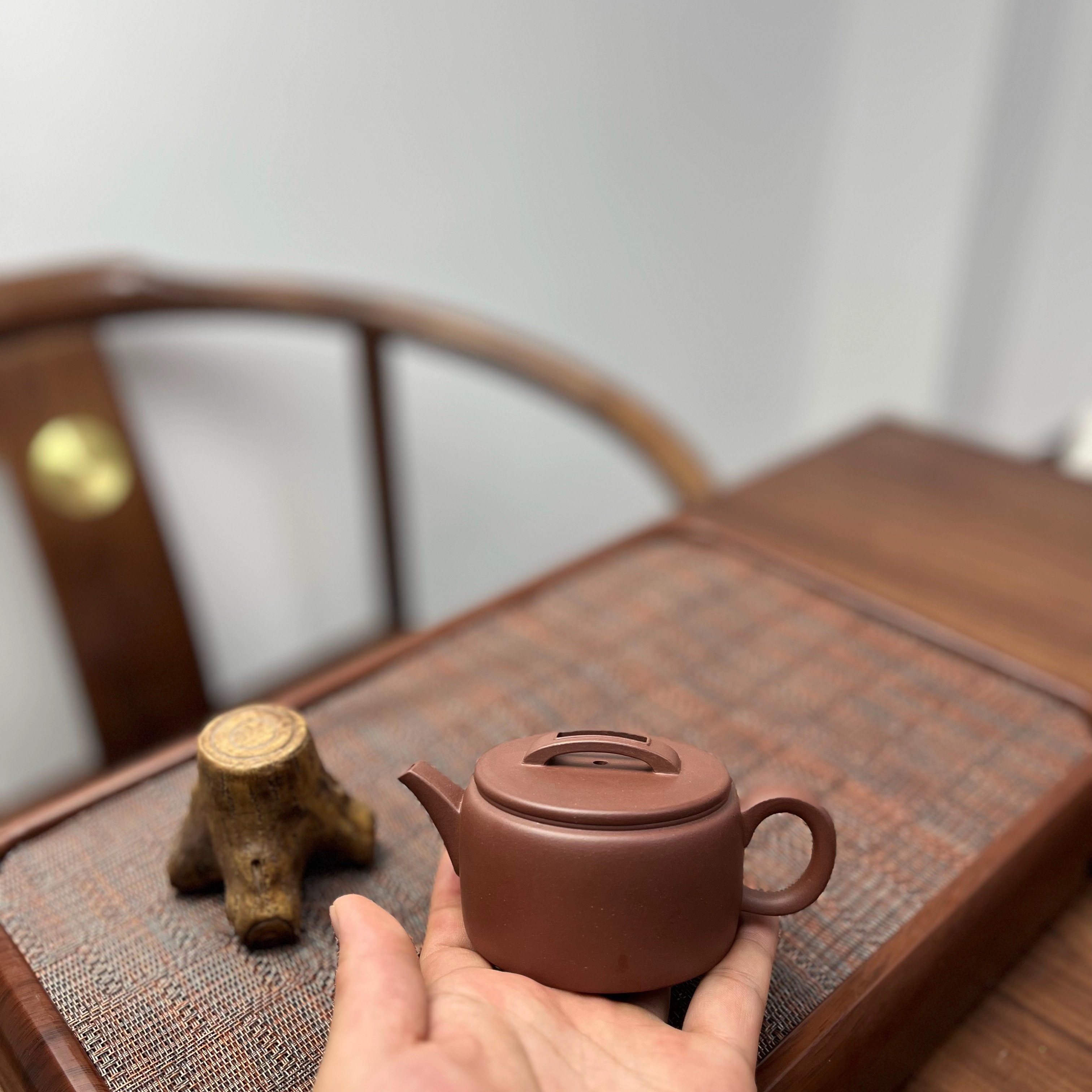 【匠砂】宜兴原矿紫砂壶手工汉瓦传统手制小容量高端茶器紫泥精品壶