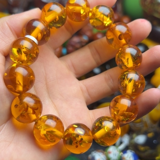 未镶嵌琥珀手串蜜蜡