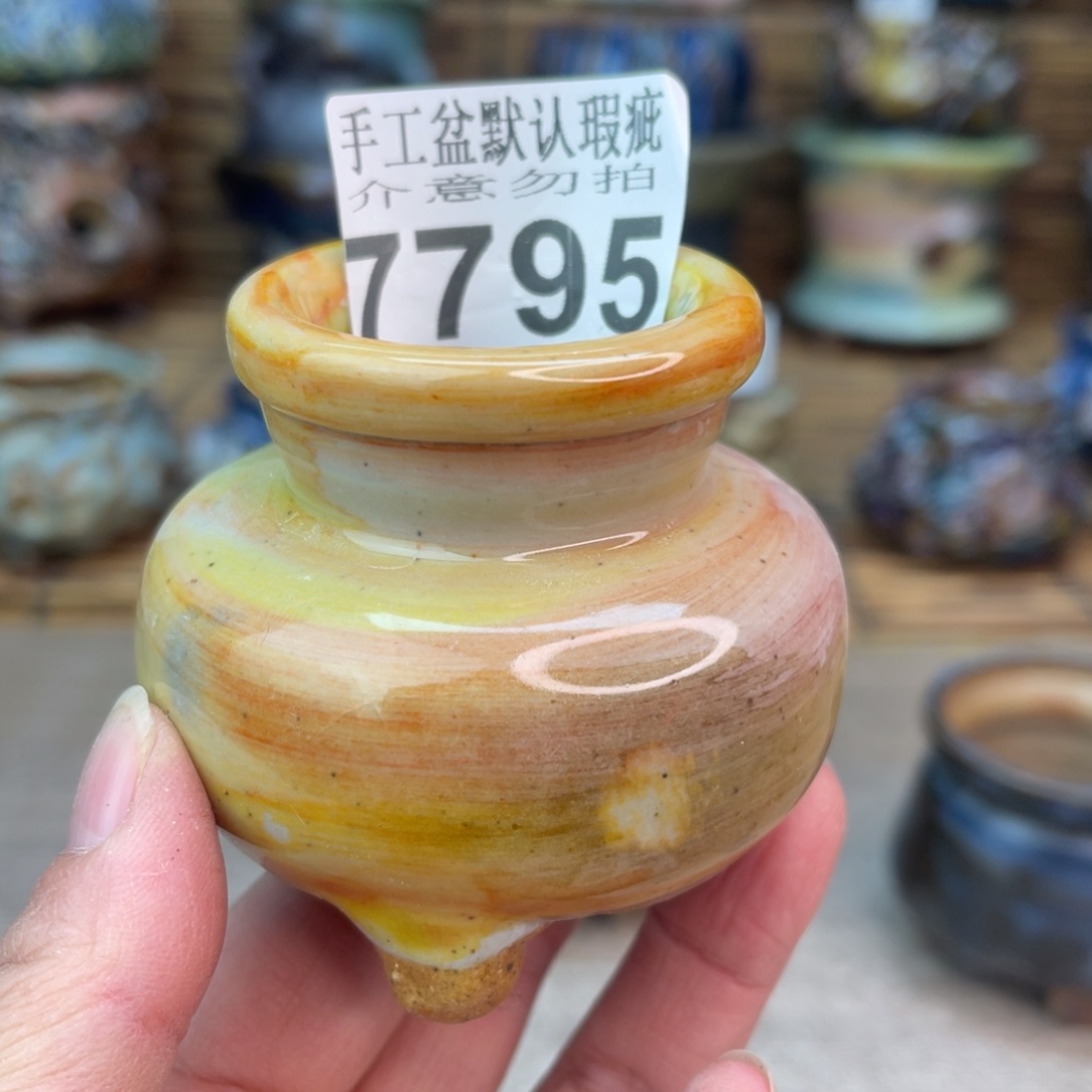 手工花盆默认瑕疵完美者勿拍