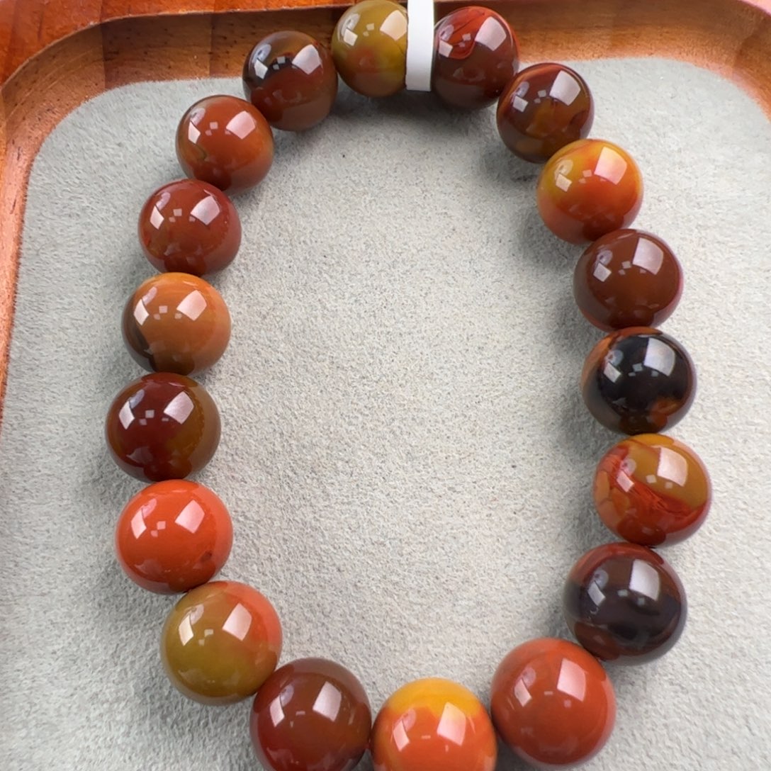 南红玛瑙未镶嵌（大山包包浆11.5mm多样性发一