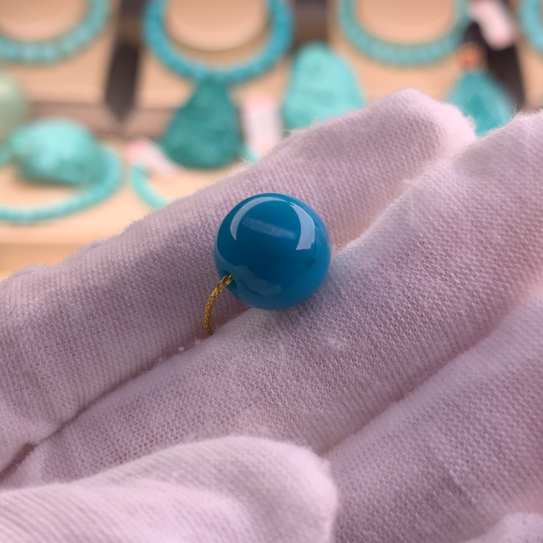 绿松石珠宝奇石未镶嵌11.6mm