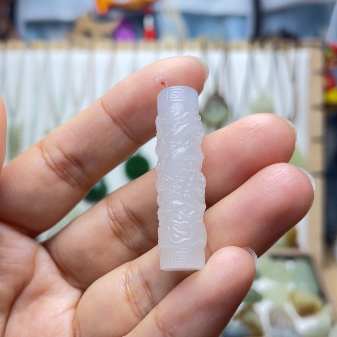 蓝***桉和田玉未镶嵌吊坠(不含链)