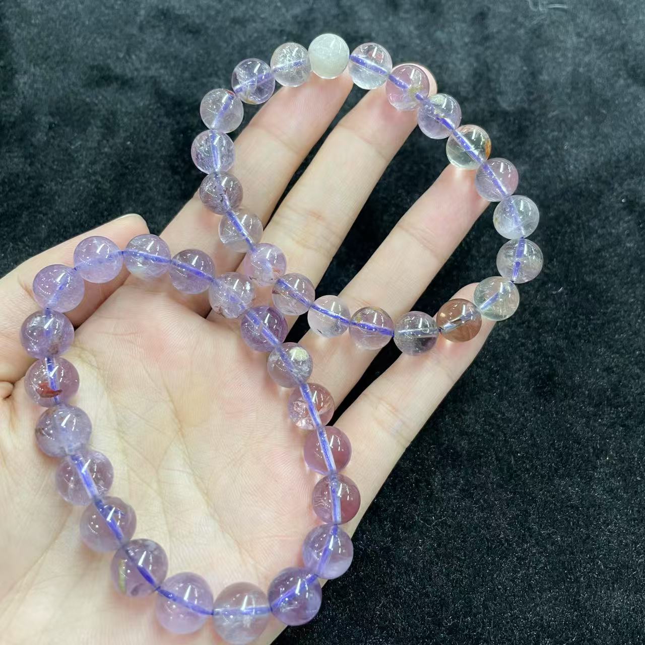 【玉经纶】31908/Q41-水晶手串-多样性发其一9mm/约20颗