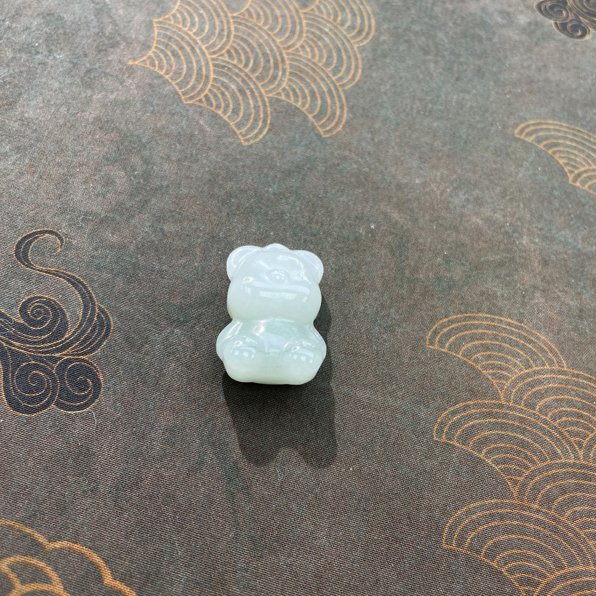 新疆天然天山翠飘翠暴力小熊吊坠呆萌配饰diy可爱卡通