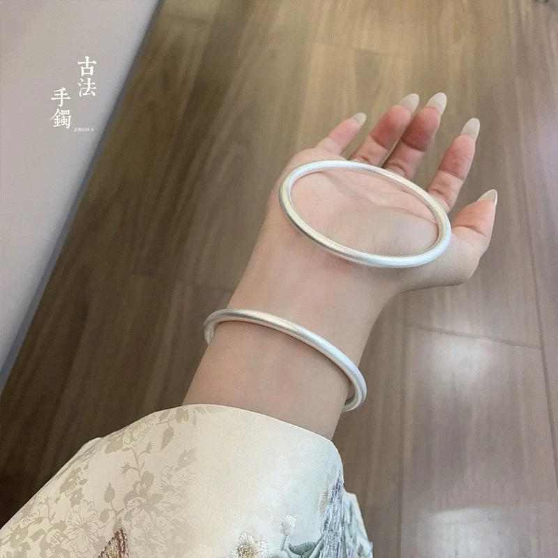 【七天试戴】手镯女素圈光面30g闭口实心简约年轻款送约qkc