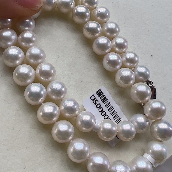 银S925镶嵌淡水珍珠颈饰➕9-10高品极光炫彩澳绿