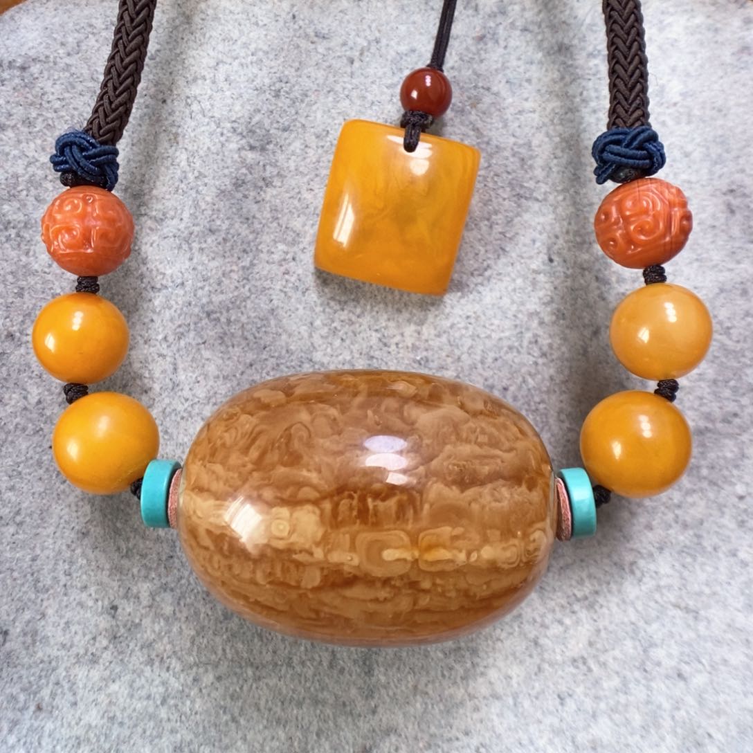 蜜蜡项链未镶嵌蜜蜡锁骨