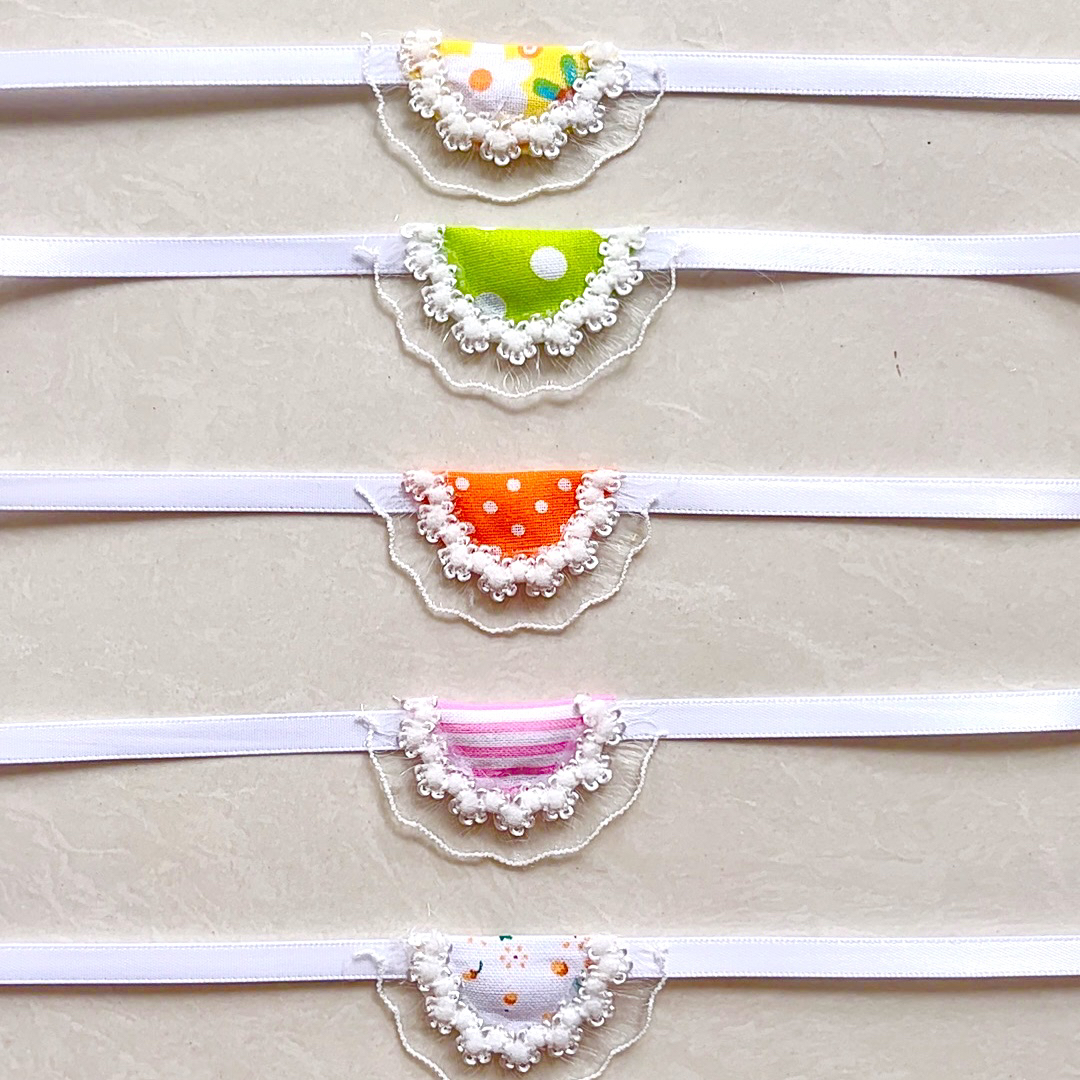 迷你围兜小狗配饰手工娃娃玩偶围巾材料包