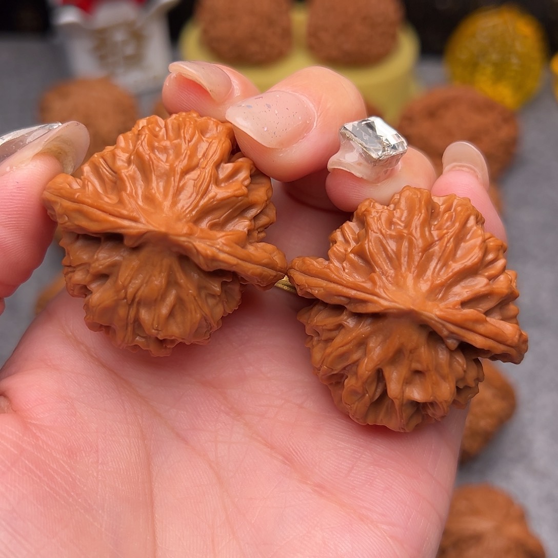 把件文玩核桃澜*毕业精品精配龙鳞40全品油蜡皮