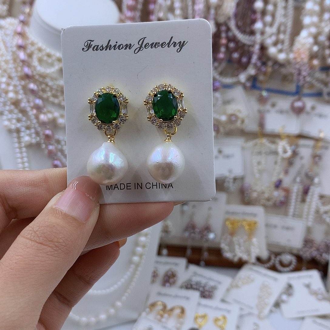 项链银S925镶嵌淡水珍珠