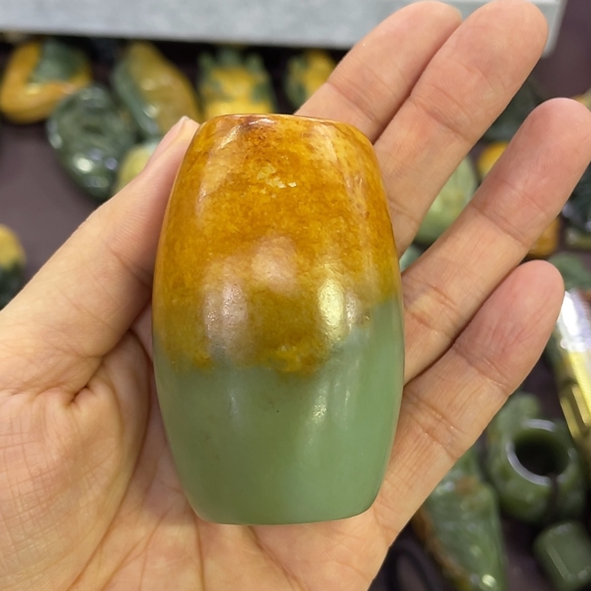 【闪购商品】岫岩河磨玉（透闪石质玉）颈饰未镶嵌蓝*