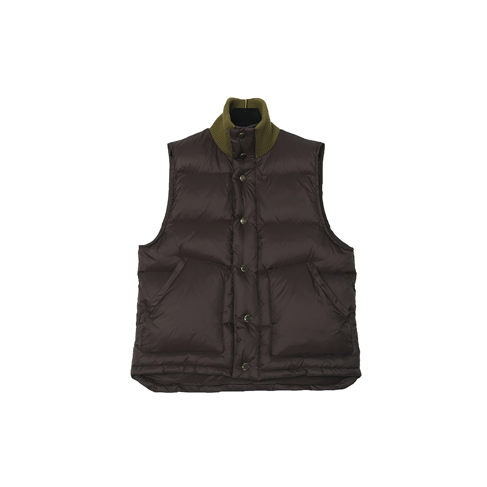 撞色羽绒马甲时尚保暖立领女式秋冬季羽绒马夹33187