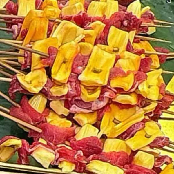 木菠萝牛肉烤串10串  木菠萝邂逅鲜嫩牛肉口感奇妙烧烤半成品烤串