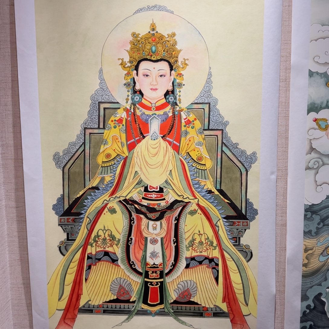 有***矣书法碧霞元君作品两幅