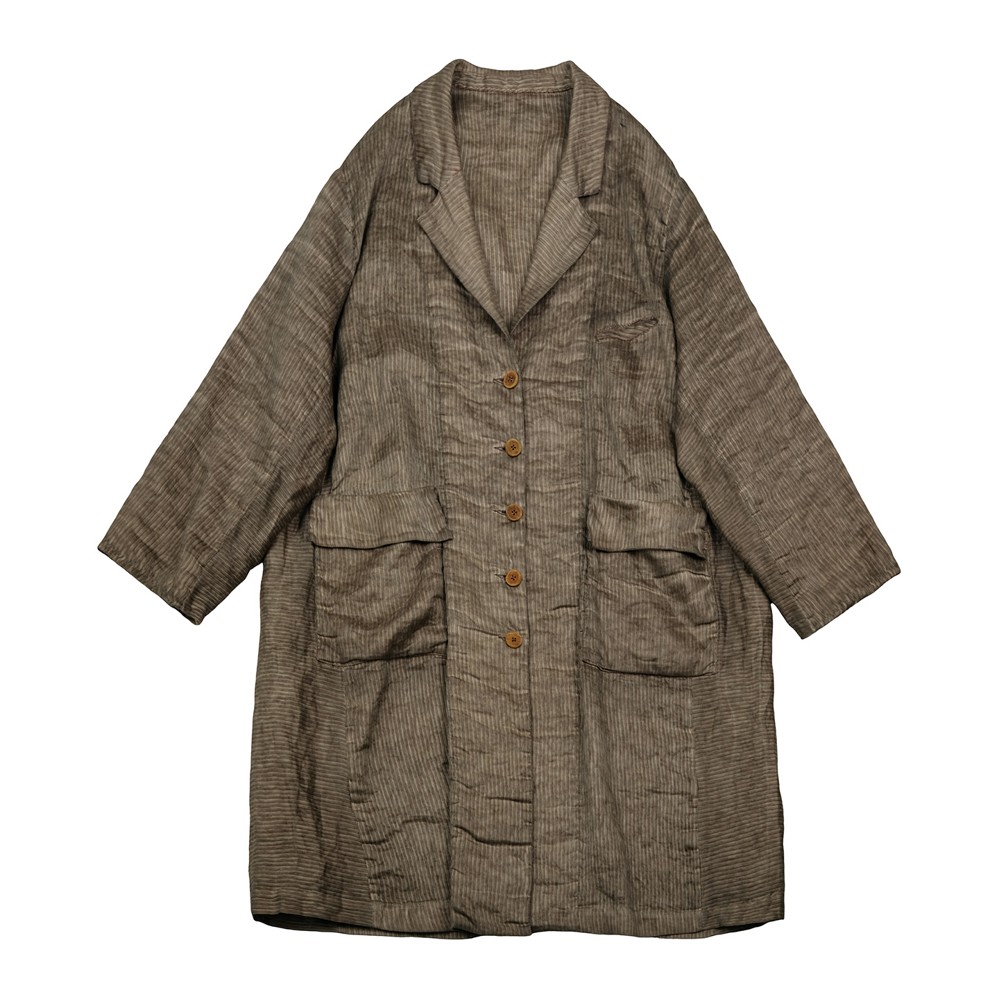 妝點家 云雾里  亚麻 桑蚕丝长外套 Y25FW 6121