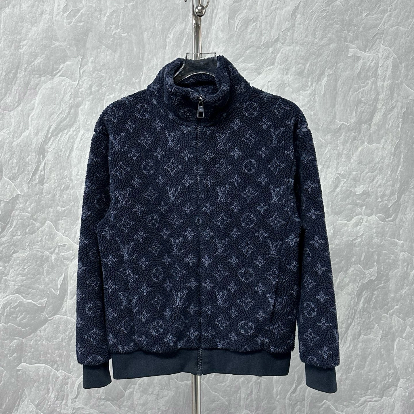 未使用 LouisVuitton/路易威登 深蓝色泰迪满印外套 XS码P02166