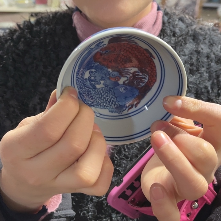 瓷片////景德镇陶瓷普洱杯。绿西西。