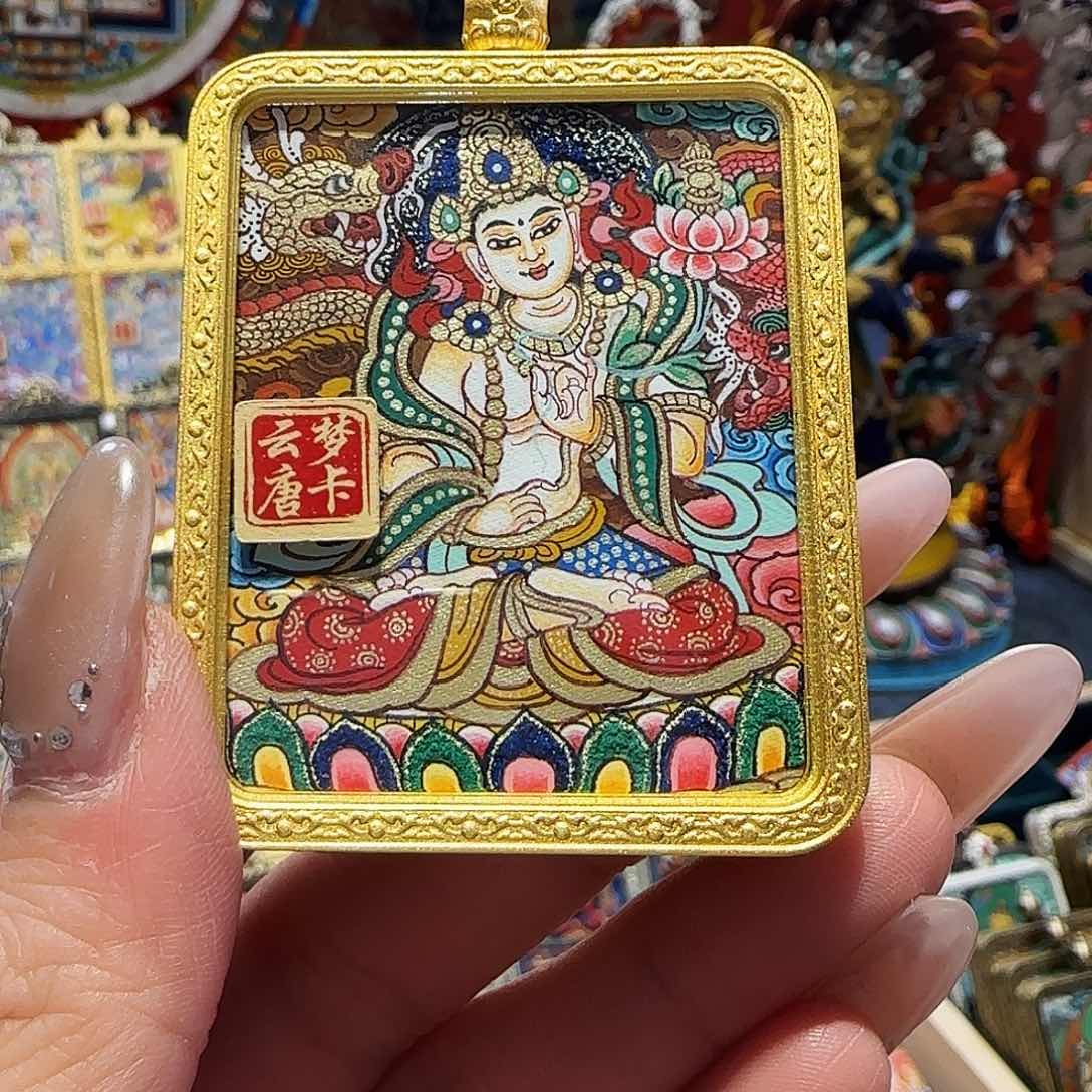 装裱画君***糖大势至带壳子