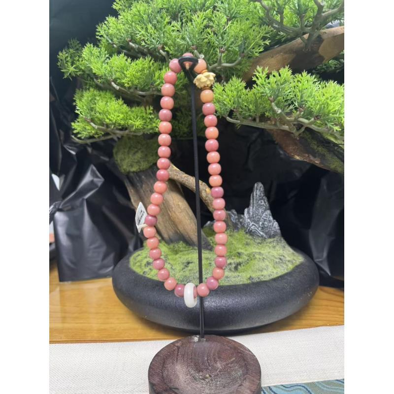 STJ035粉菩提根多圈手串无礼盒