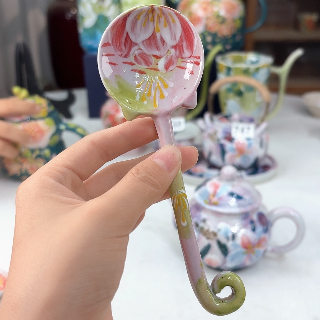 景德镇手绘高温釉下彩陶瓷茶具