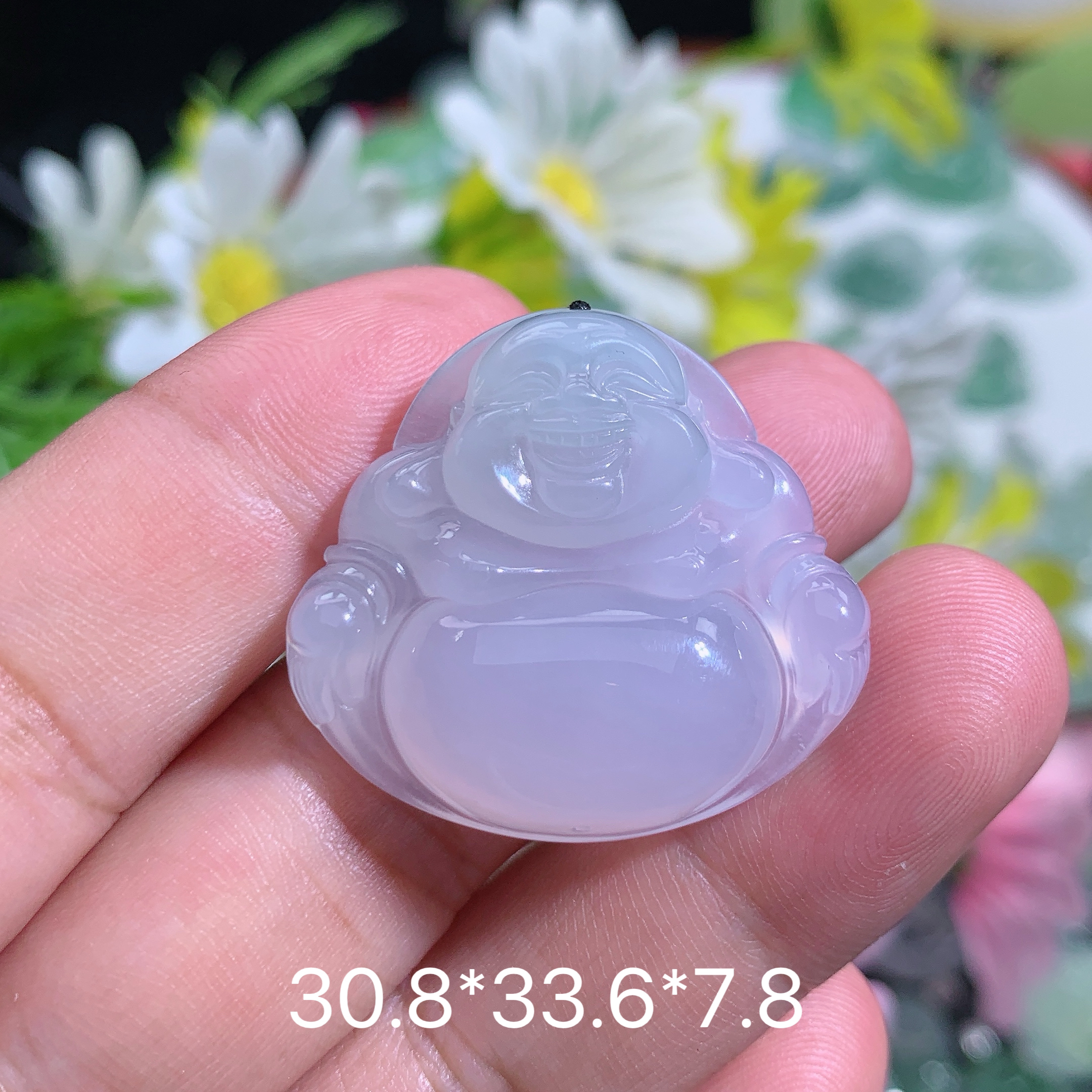 缅甸天然翡翠A货冰润紫罗兰佛公吊坠雅女款气质轻奢时尚镶嵌精美