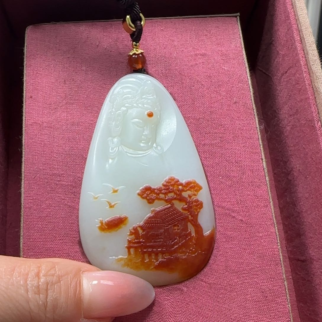 和田玉挂件未镶嵌东*