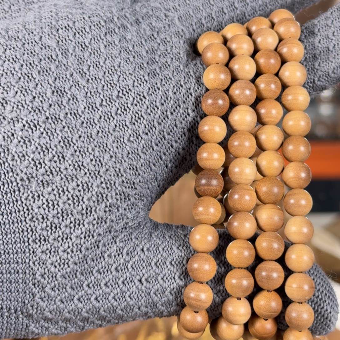 檀香木手串/手链王系列十号料“百年虫漏”0818横黑奶凉醇甜