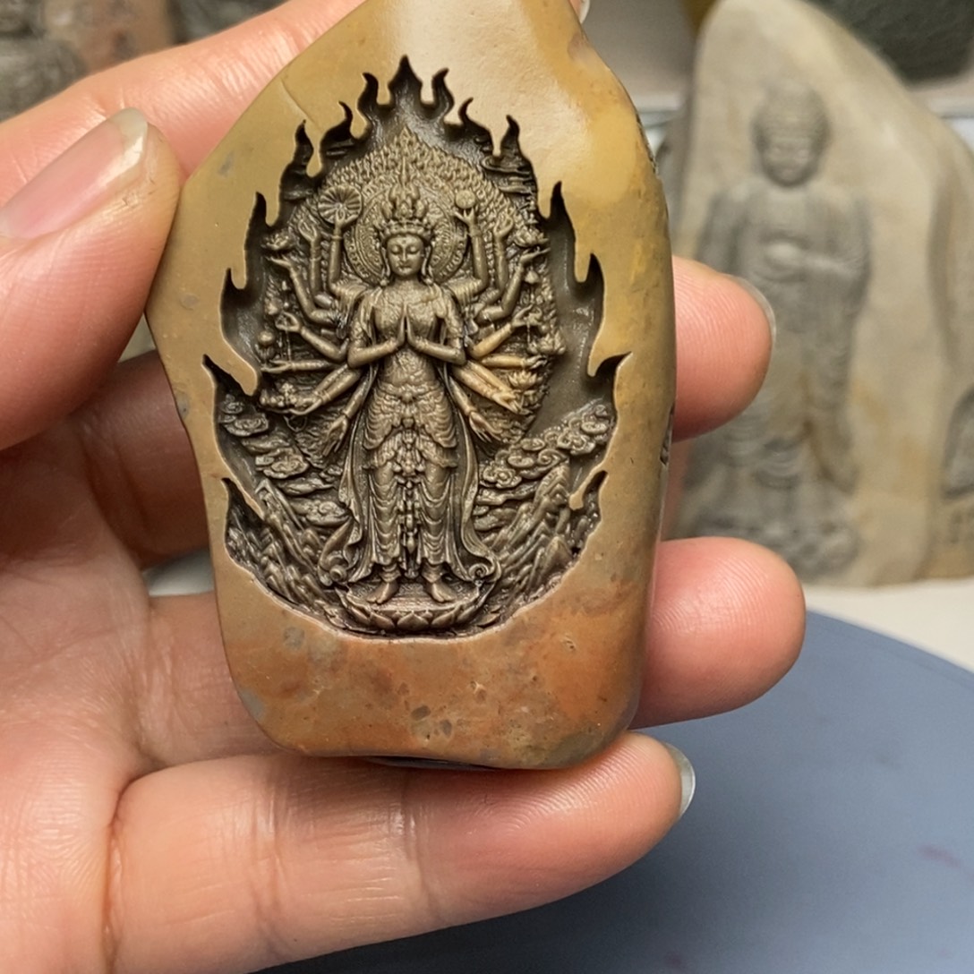 石材新疆戈壁石雕刻摆件