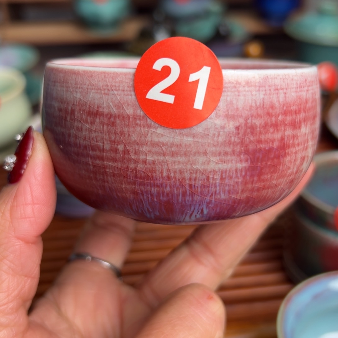 手工制作手拉坯工艺钧瓷茶具