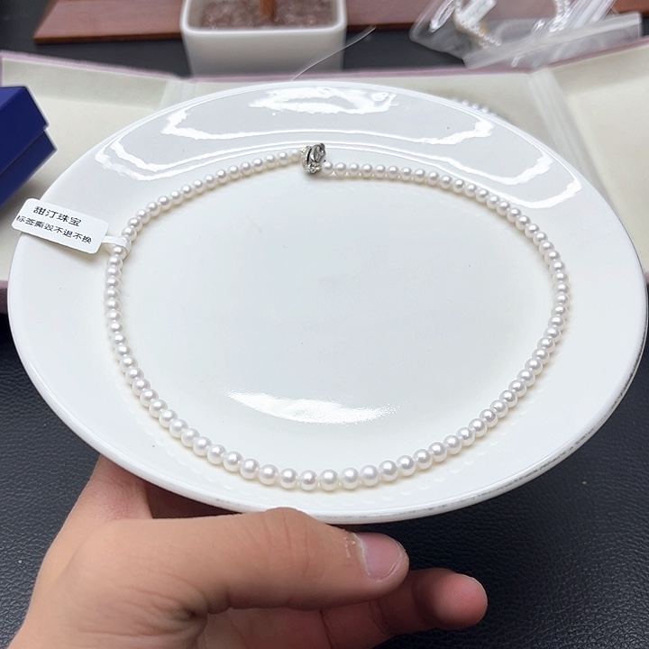 钛钢珍珠项链淡水珍珠16