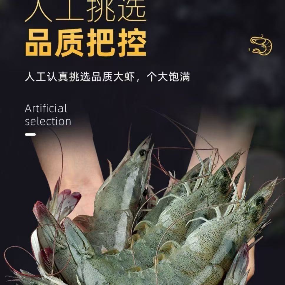 大号海虾 15-18只/斤 顺丰冷链速冻发货 到手整箱五斤