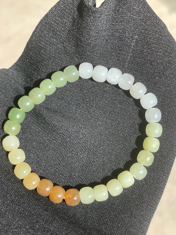 和田玉老型多宝手串