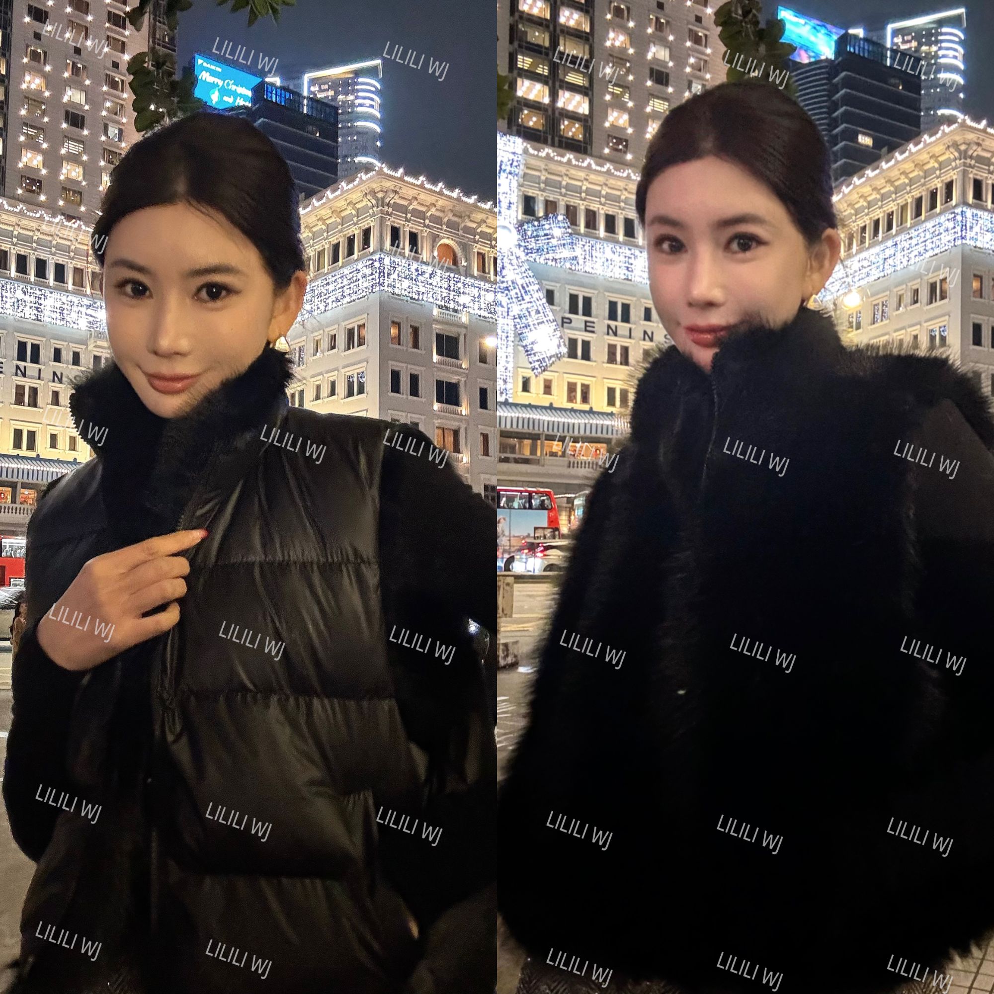 婉君【正反可穿马甲】秋冬显瘦时尚短款保暖羽绒马甲LWJ24D4C2574