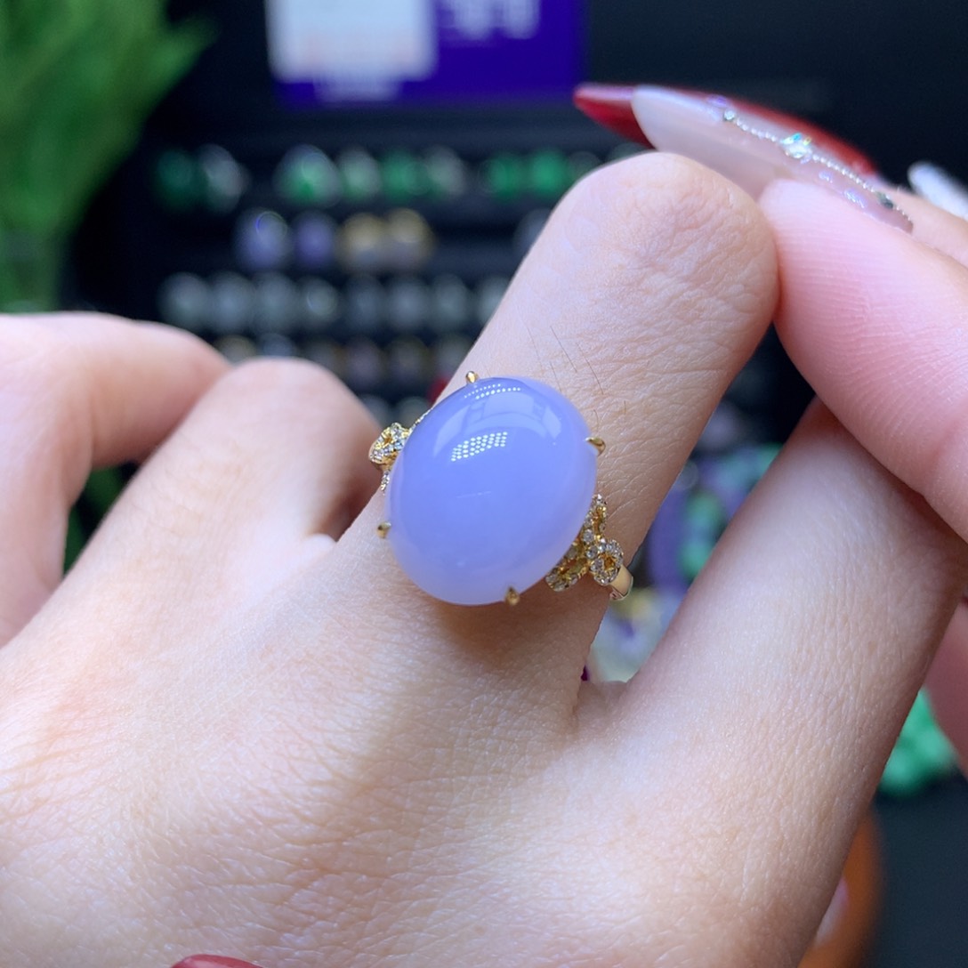 翡翠颈饰18K金镶嵌天然