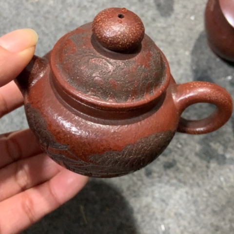 半***闲紫砂茶壶陶瓷摆件爱好者摆件