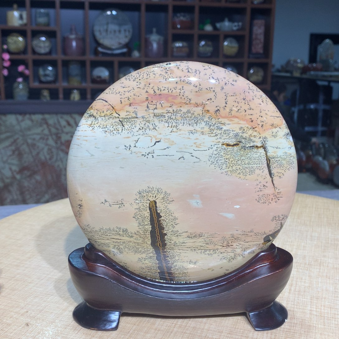 紫砂，广西国画石摆件，收藏观赏