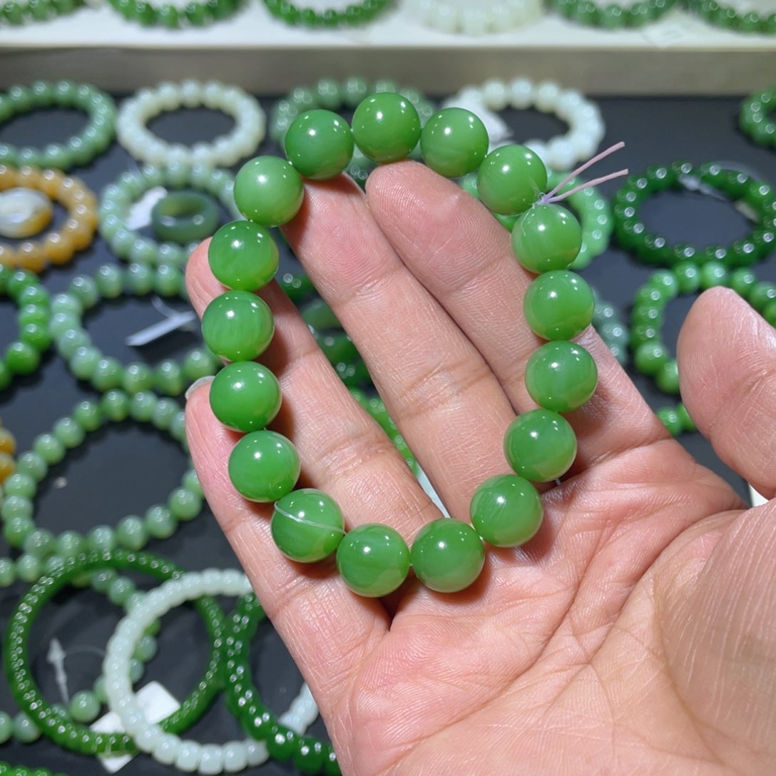 和田玉手链未镶嵌桂*