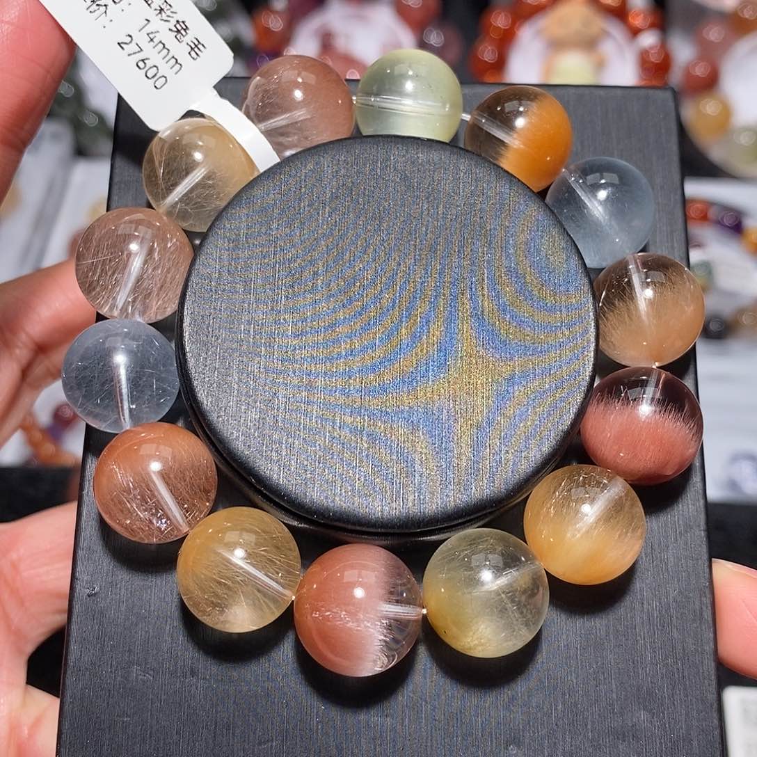 手链未镶嵌水晶F半盆彩兔毛14